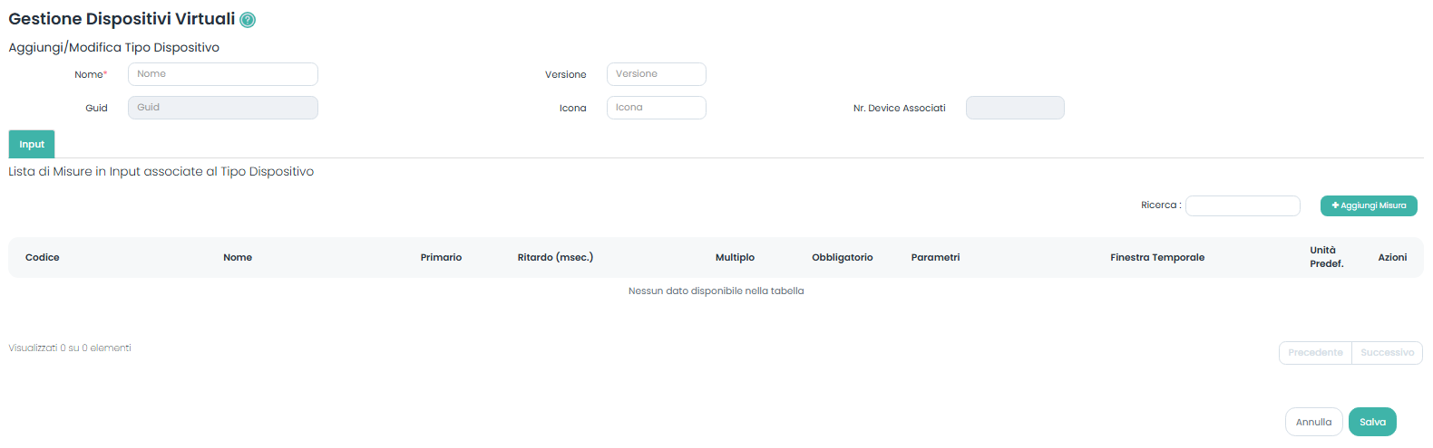 Nuovo Device Virtuale