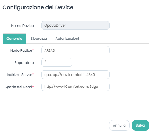 Modifica Config Opcua