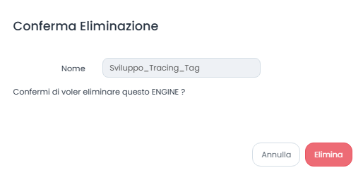 Conferma Eliminazione Engine