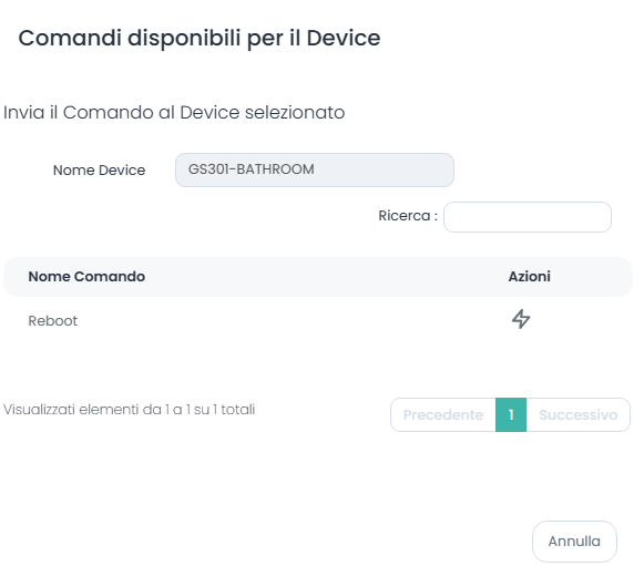 Invia comandi remoti al Device Milesight