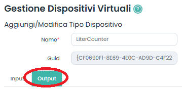 Aggiungi Misura Output