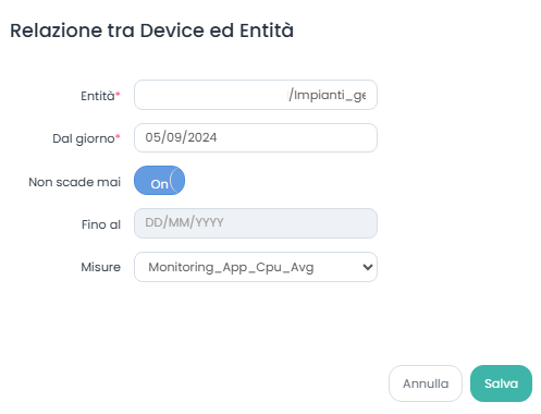 Modifica relazione Entità Data base