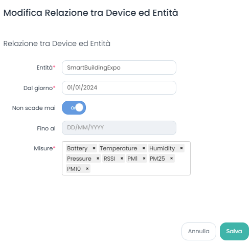 Modifica relazione Device MCF-LQ12TERPM