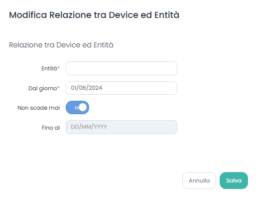 Modifica relazione Device IO-Link