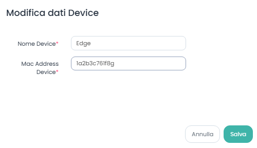 Modifica dati Device Edge