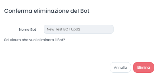 Conferma Eliminazione Bot