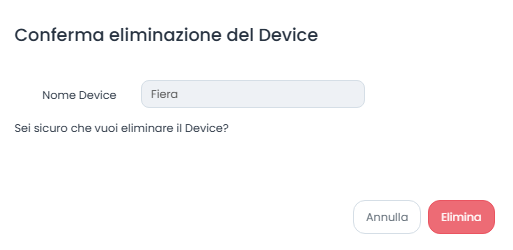 Conferma Eliminazione Device Seoul