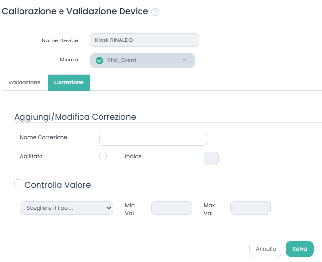 Correzione Milesight kiosk