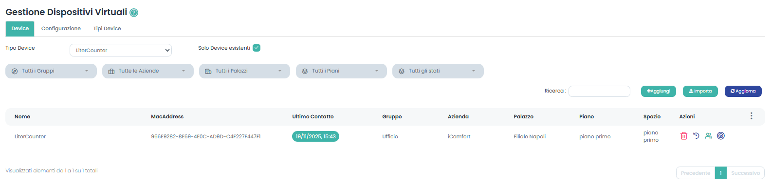 Ricerca Device Type Virtuali