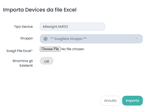 Importa Device Milesight