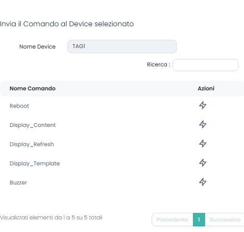 Invia comandi remoti al Device Milesight DS3604