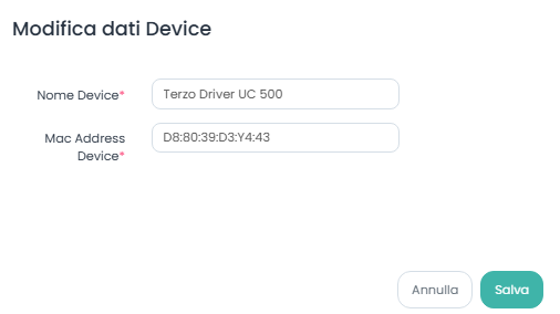 Modifica dati Device MilesightUC500