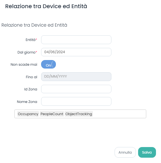 Aggiungi Relazione tra Seoul ed Entità