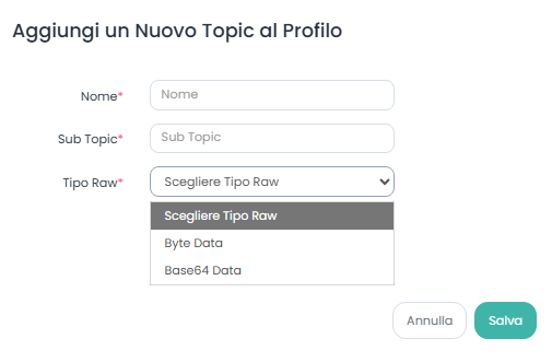 nuovo Topic IO-Link